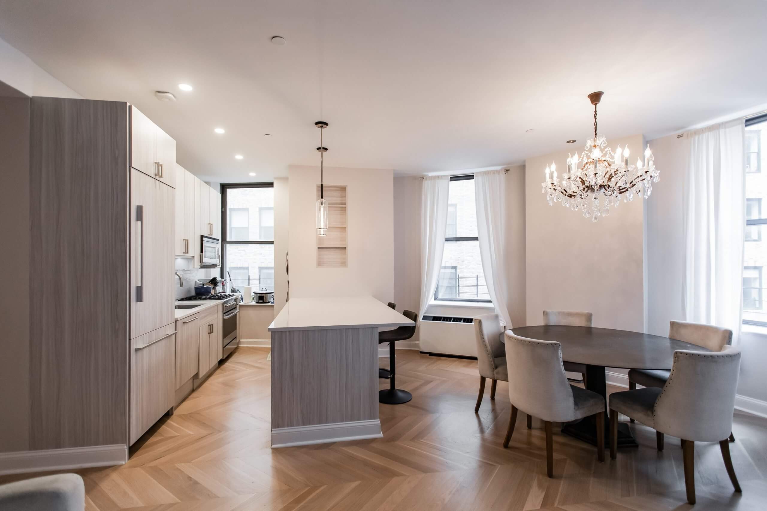 Modern kitchen remodeling with elegant design and custom cabinetry